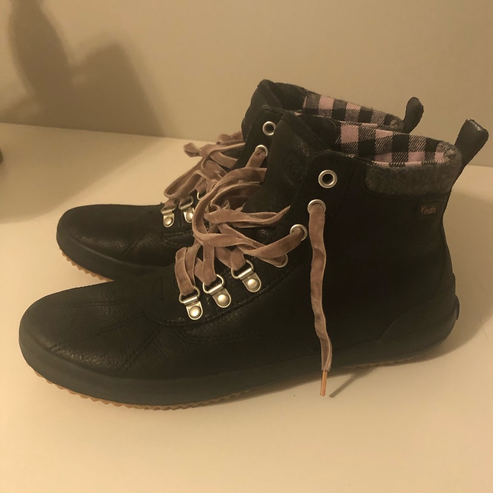 Black Keds Scout Water-Resistant Leather Boot